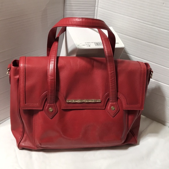 Elaine Turner snake embossed leather satchel/tote bag - Picture 2 of 9